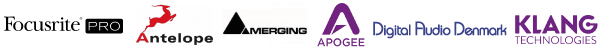 Logo Focusrite/Antelope/Merging/Apogee/Klang/DAD